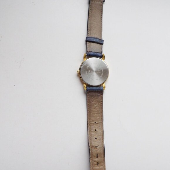 Guess Vintage 1989 Wrist Watch Blue Leather Band Working - Picture 5 of 7